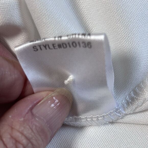 Andree by Unit Dress size L Shift Babydoll Ruffles Tiered Rainbow Stripe Beach - Picture 10 of 10